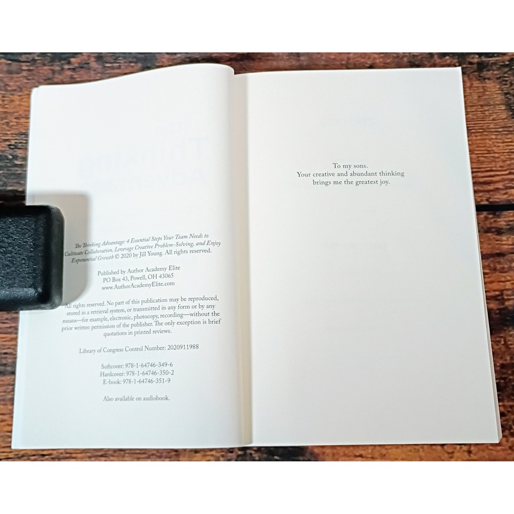 The Thinking Advantage Jill Young Softcover Business Leadership Team Management - Picture 2 of 9